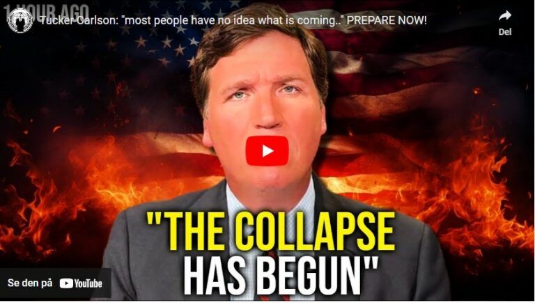 Tucker Carlson: “most people have no idea what is coming..” PREPARE NOW!