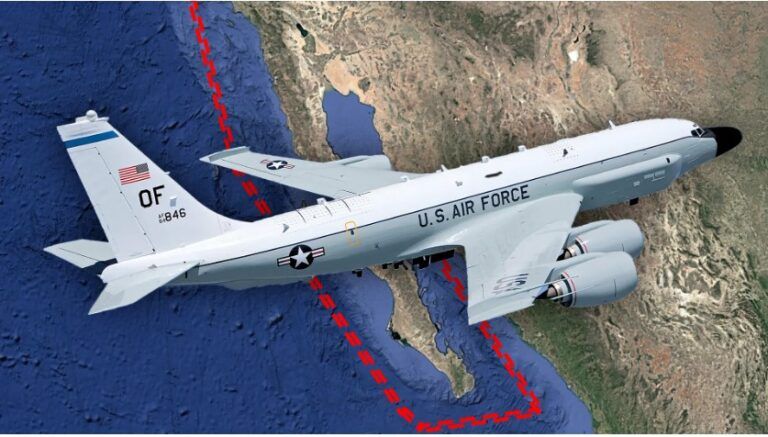 RC-135 Rivet Joint Surveillance Jet Just Flew Enestående Mission Off Mexico