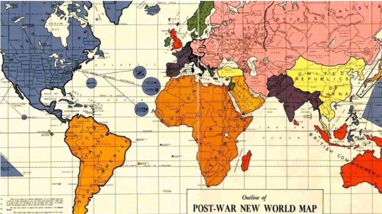 BOOM! Et kart over den nye verdensordenen fra 1942: Kartet viser Grønland, Mexico og Canada som en del av USA!